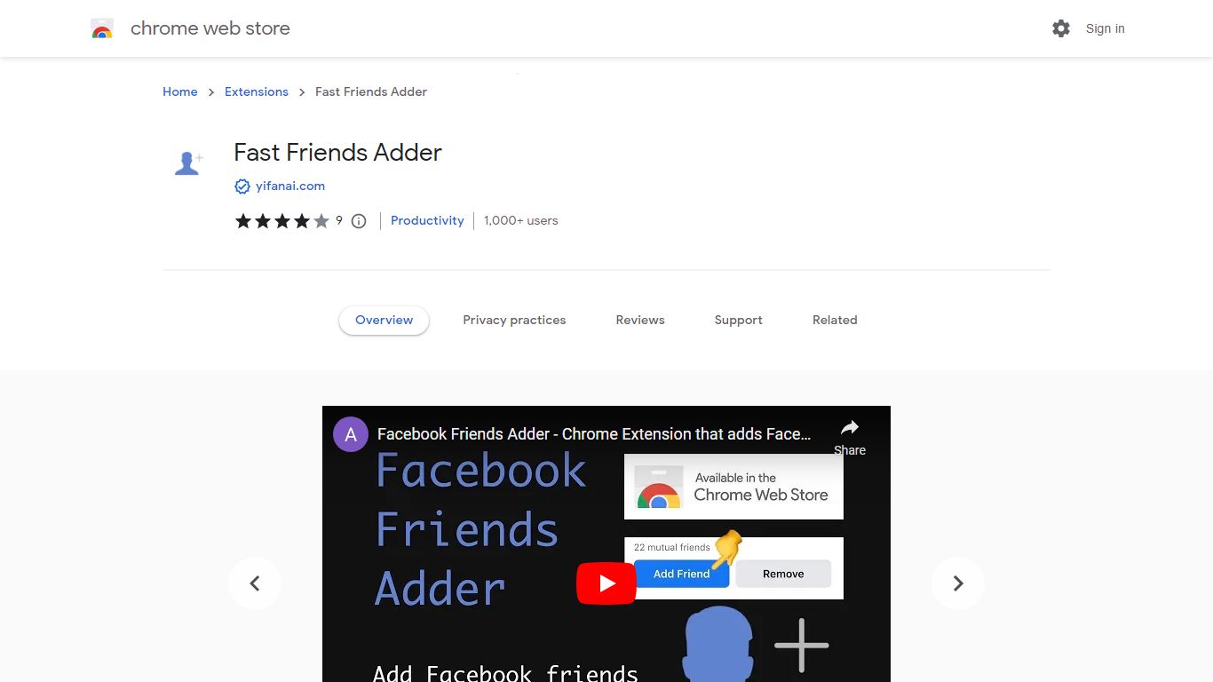 Fast Friends Adder - Chrome Web Store - Google Chrome